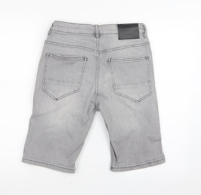 Denim Co. Mens Grey  Denim Bermuda Shorts Size 29 in