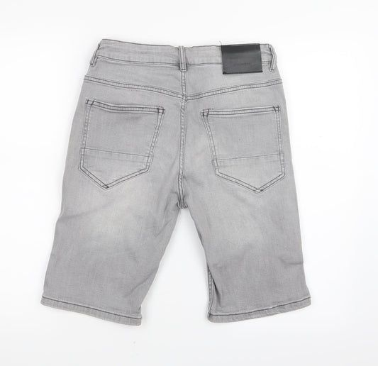 Denim Co. Mens Grey  Denim Bermuda Shorts Size 29 in