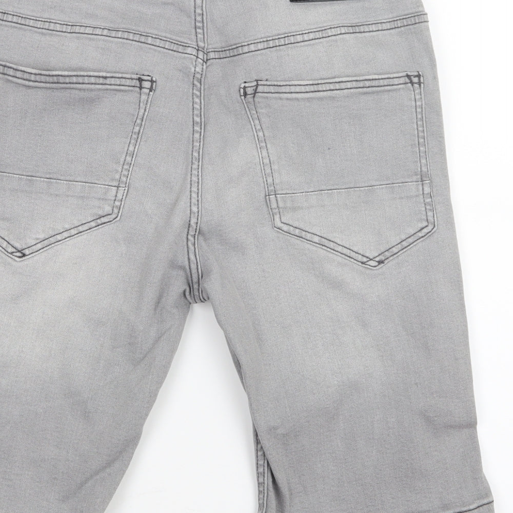 Denim Co. Mens Grey  Denim Bermuda Shorts Size 29 in