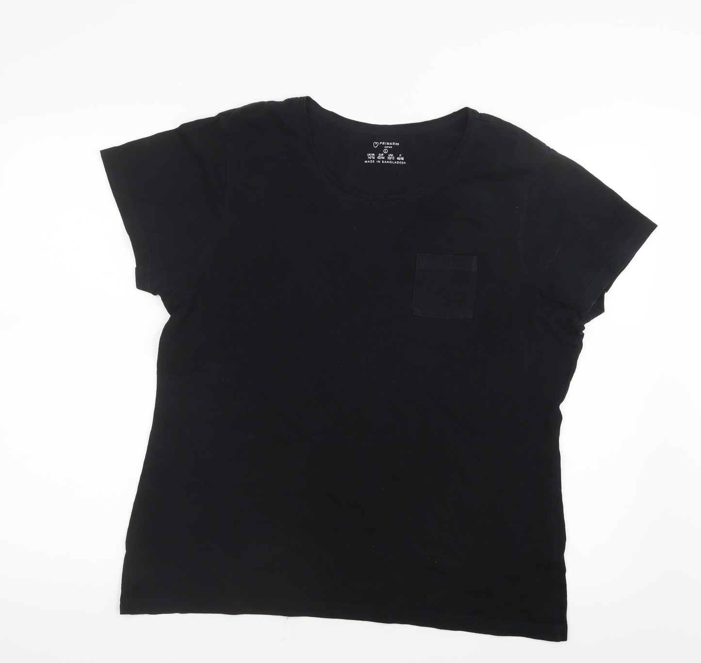 Primark Womens Black   Basic T-Shirt Size 14