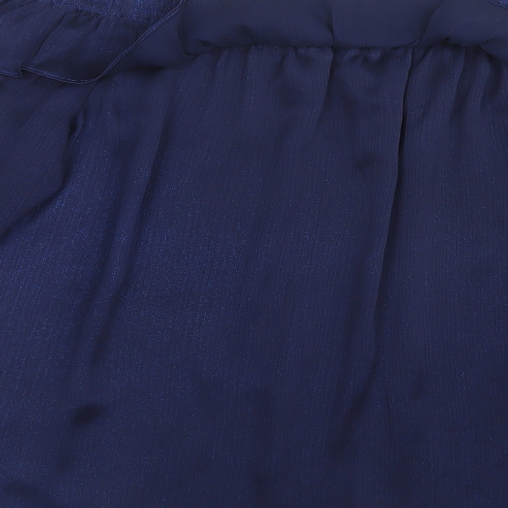 Womens UK Size 12 Dorothy Perkins Blue Basic Blouse