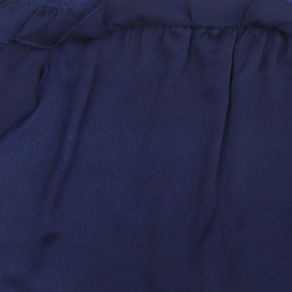Womens UK Size 12 Dorothy Perkins Blue Basic Blouse