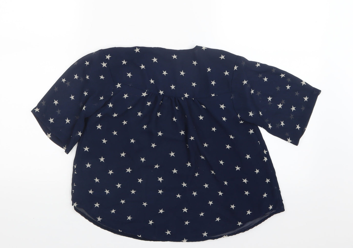NEXT Girls Blue Geometric Mesh Jacket  Size 7 Years  - Stars
