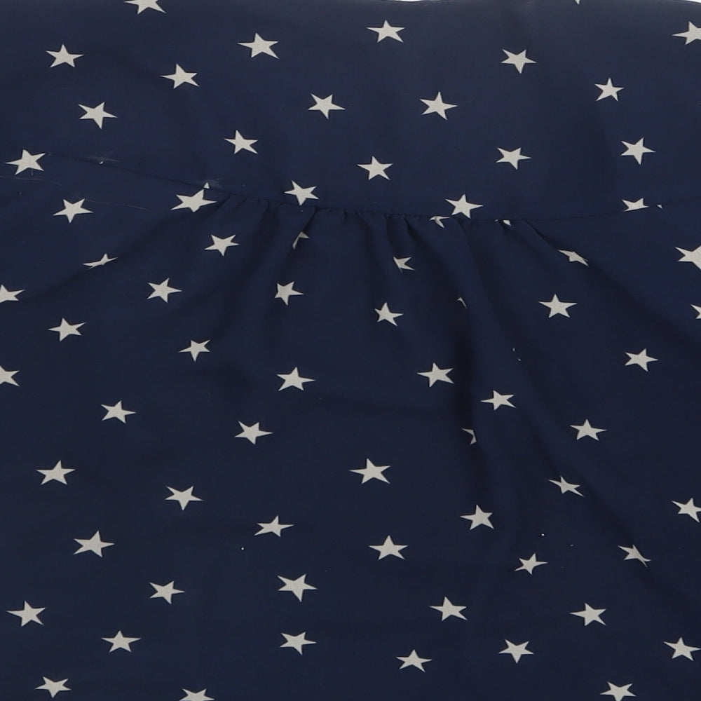 NEXT Girls Blue Geometric Mesh Jacket  Size 7 Years  - Stars