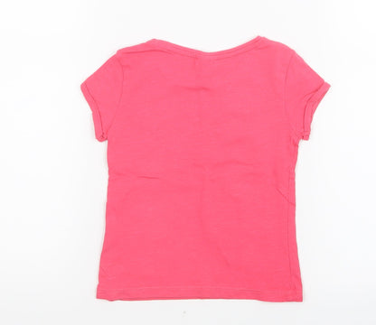 Tape a Loeil Girls Pink   Basic T-Shirt Size 2 Years