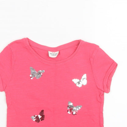 Tape a Loeil Girls Pink   Basic T-Shirt Size 2 Years