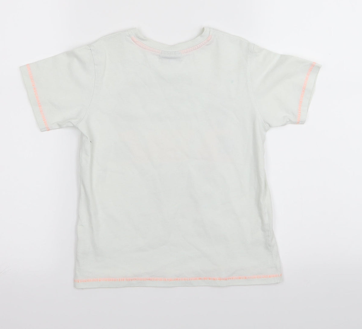 Back view of Next girls’ white basic t-shirt, size 6, years