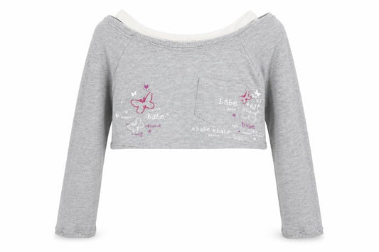 Front view of adams kids girls’ grey basic t-shirt, size 7, years - crop
