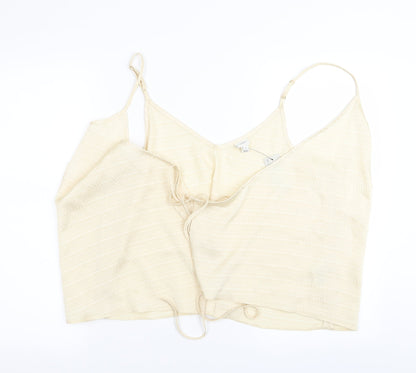Womens UK Size 16 River Island Ivory Basic Tank