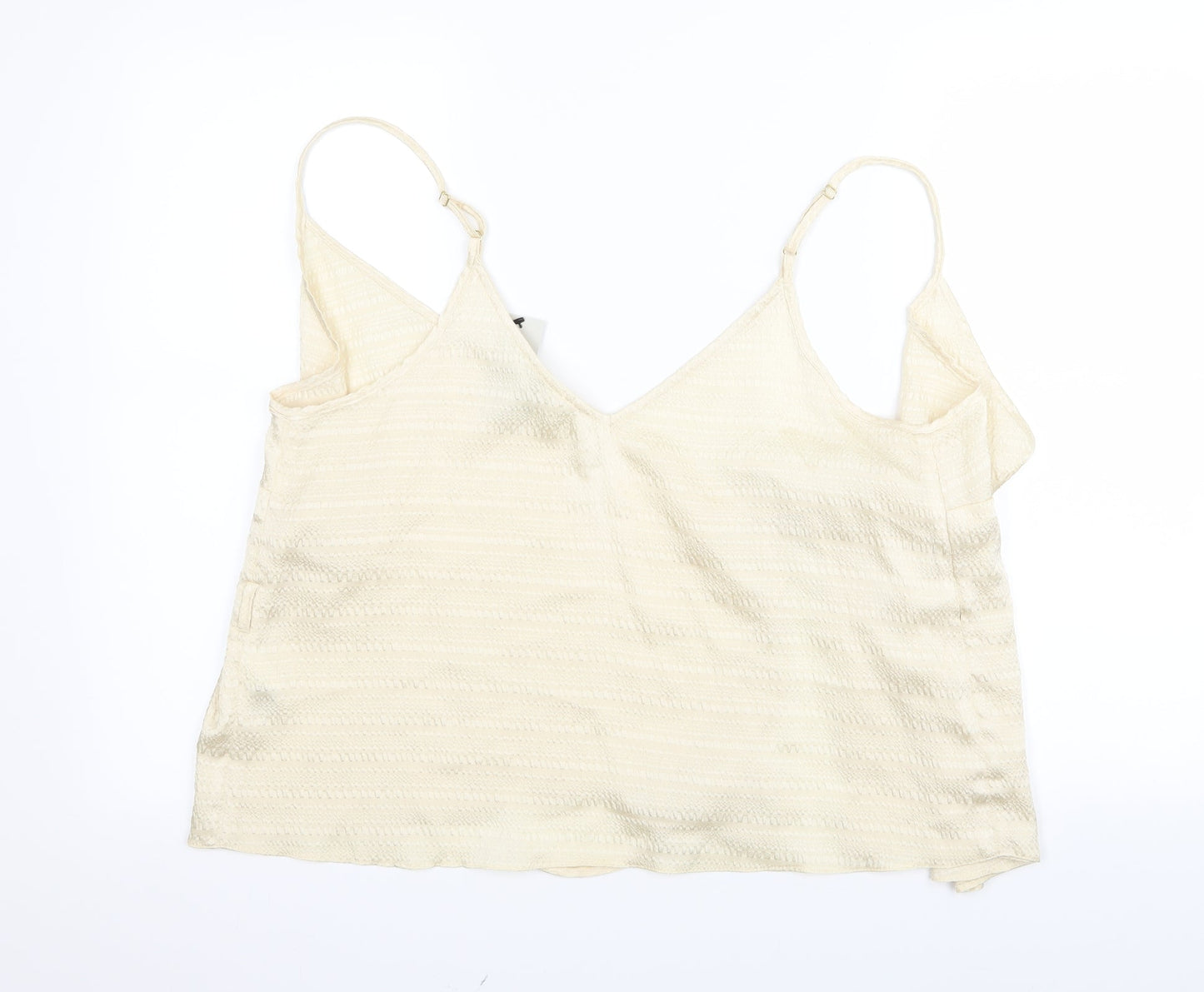 Womens UK Size 16 River Island Ivory Basic Tank