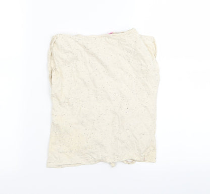 Back view of YD girls’ beige basic t-shirt, size 10, years