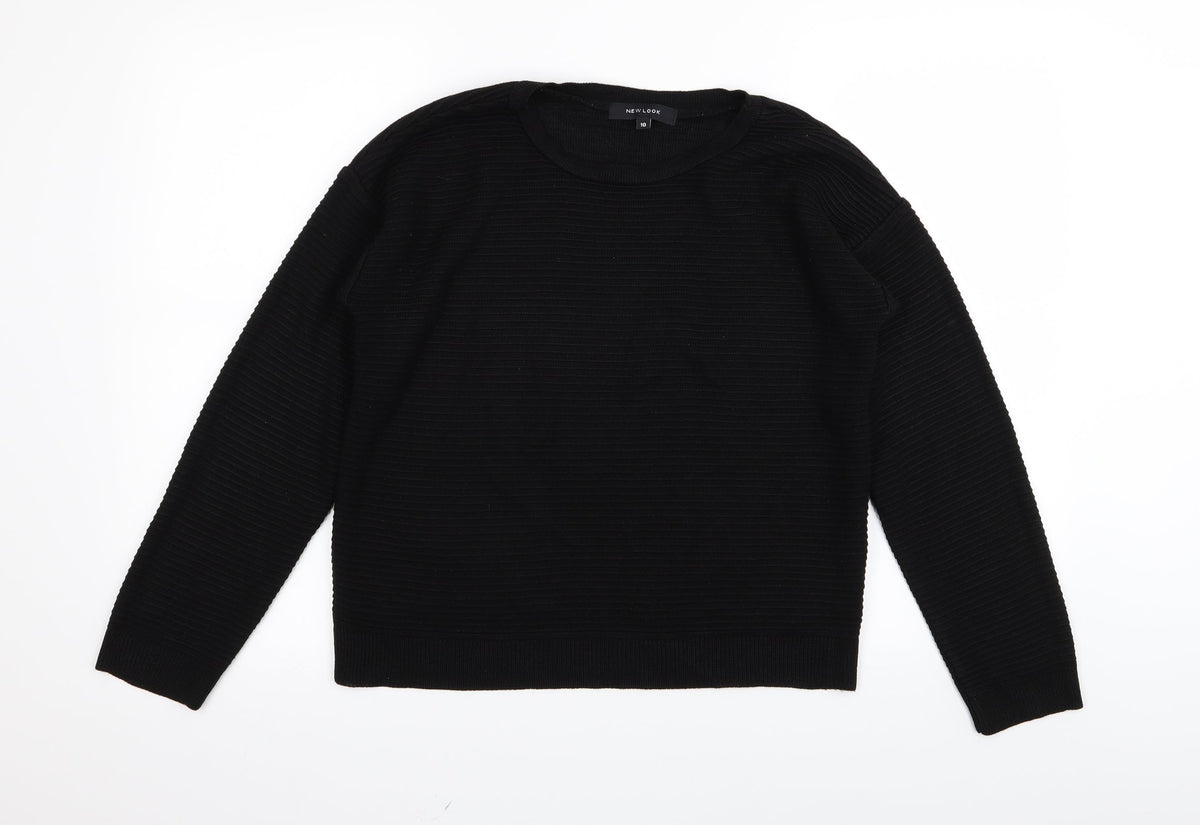 Additional front view of New Look women’s black jumper, size UK 10