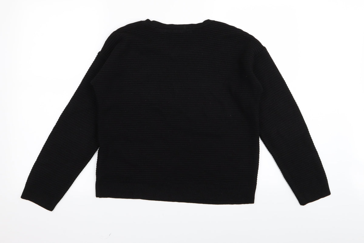 Back view of New Look women’s black jumper, size UK 10