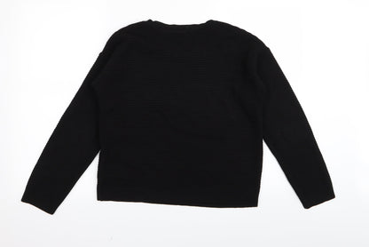 Back view of New Look women’s black jumper, size UK 10