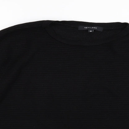 Close-up detail of New Look women’s black jumper, size UK 10
