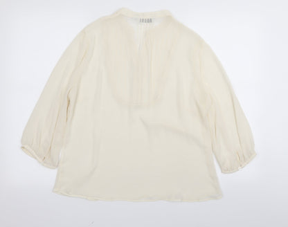Womens UK Size 14 ISLE White Basic Blouse