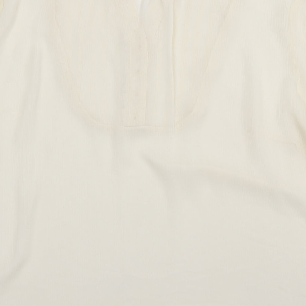 Womens UK Size 14 ISLE White Basic Blouse