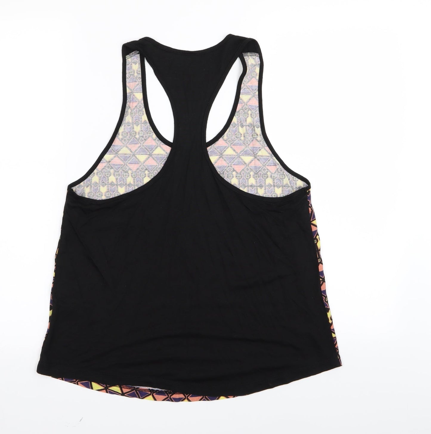 Crivit Womens Black Geometric  Basic Tank Size 14