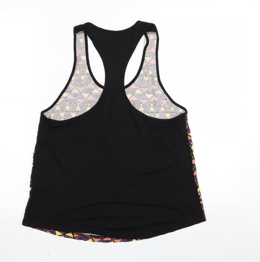 Crivit Womens Black Geometric  Basic Tank Size 14