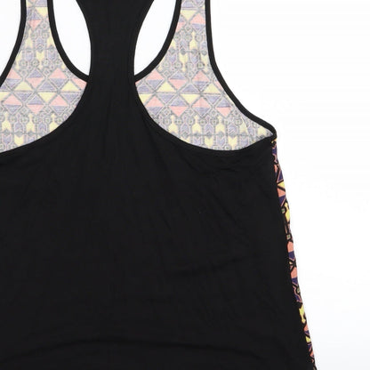 Crivit Womens Black Geometric  Basic Tank Size 14