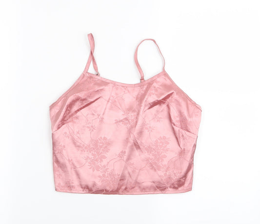 SheIn Womens Pink Floral  Camisole Tank Size M