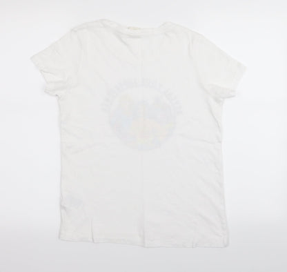 Womens UK Size 4 H&M White Basic T-Shirt