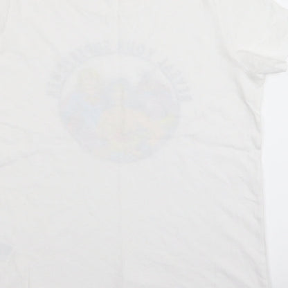 Womens UK Size 4 H&M White Basic T-Shirt