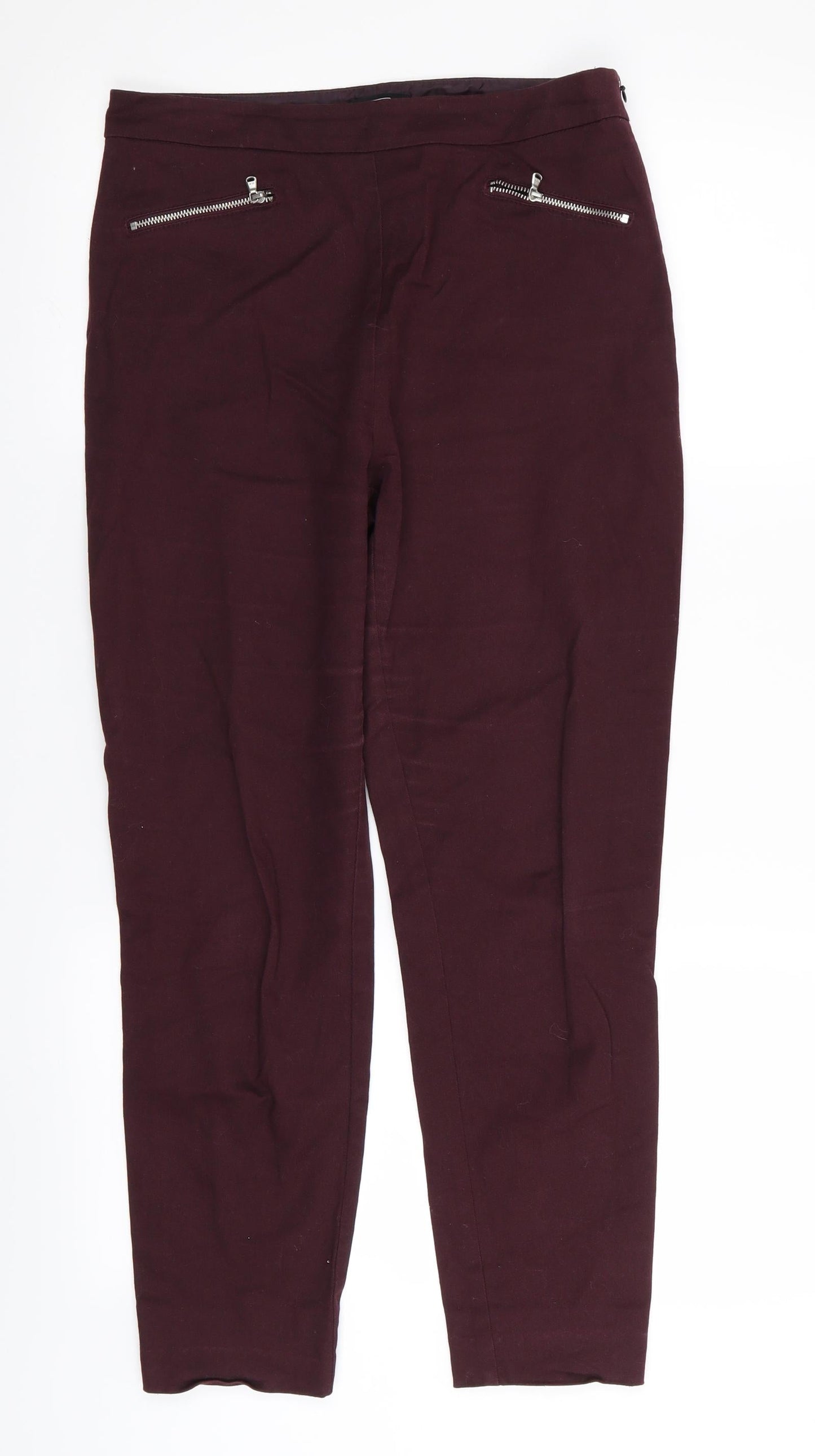 F&F Womens Red   Trousers  Size 8 L26 in