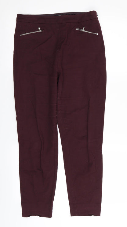 F&F Womens Red   Trousers  Size 8 L26 in