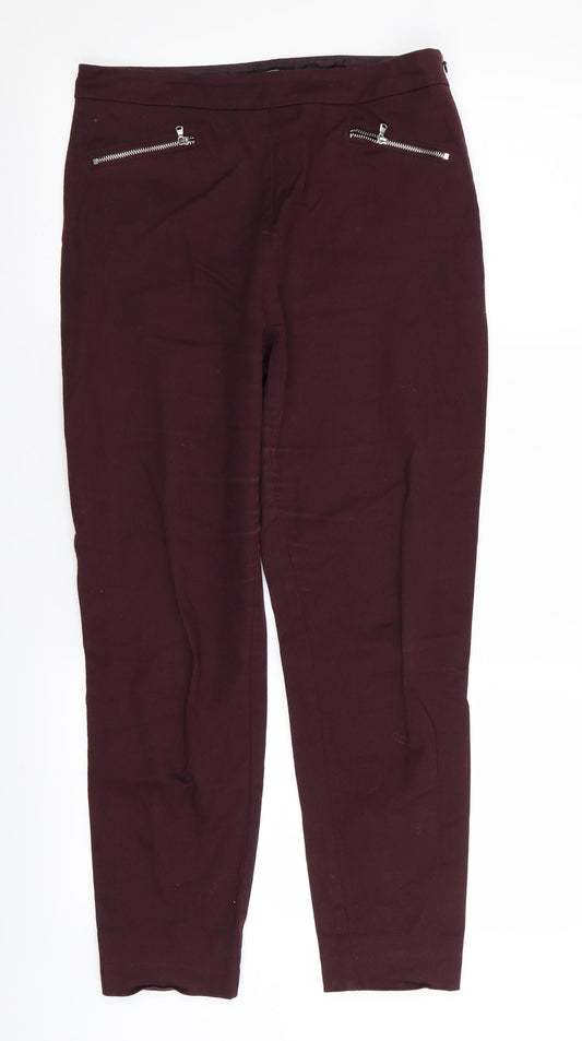 F&F Womens Red   Trousers  Size 8 L26 in
