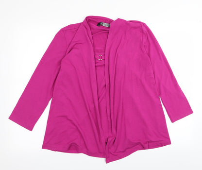 Womens UK Size 12 Joanna Hope Pink Basic T-Shirt