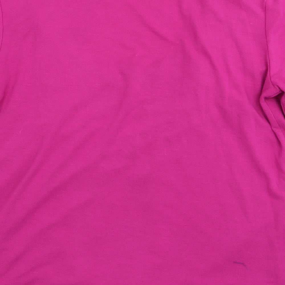 Womens UK Size 12 Joanna Hope Pink Basic T-Shirt