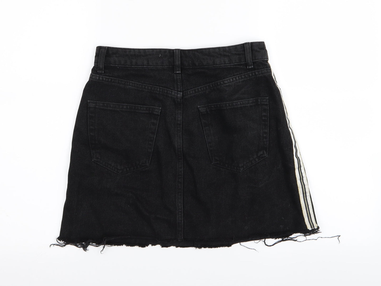 denim and co Womens Black  Denim Mini Skirt Size 8