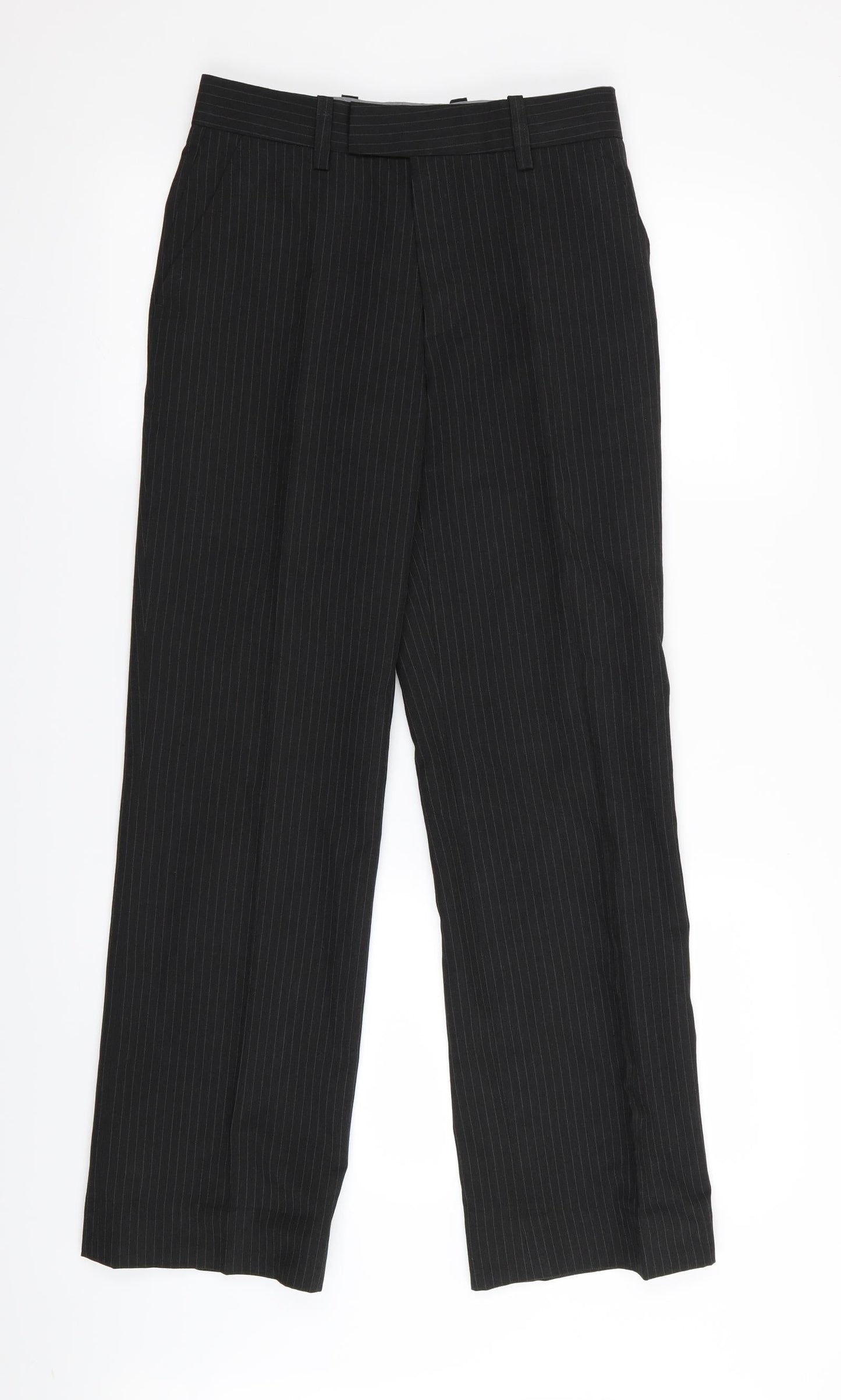 john tailor Mens Black Striped  Trousers  Size 26 in L29 in