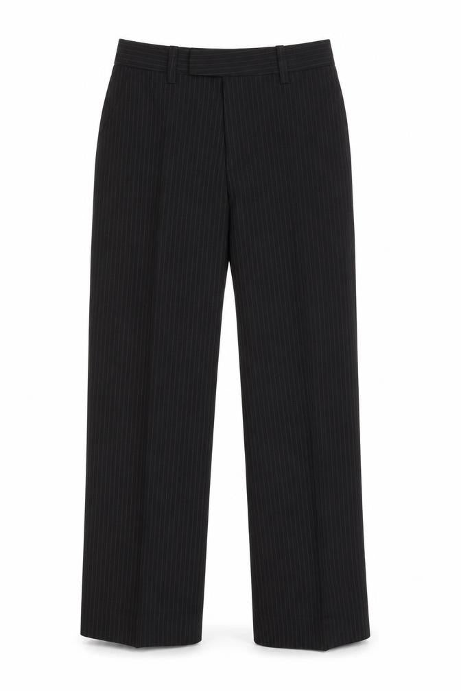 john tailor Womens Black Striped  Trousers  Size 26 in L29 in