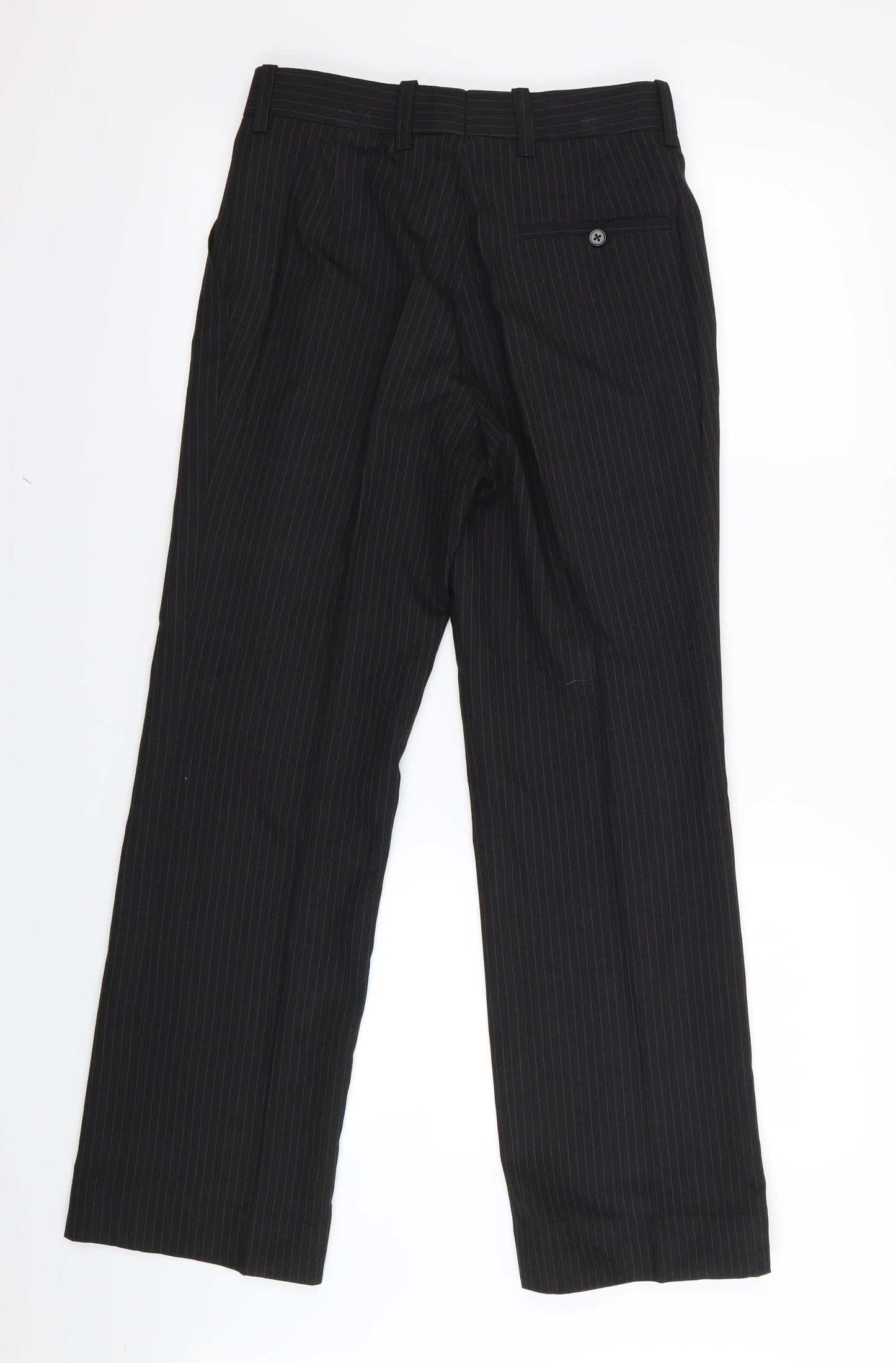 john tailor Mens Black Striped  Trousers  Size 26 in L29 in