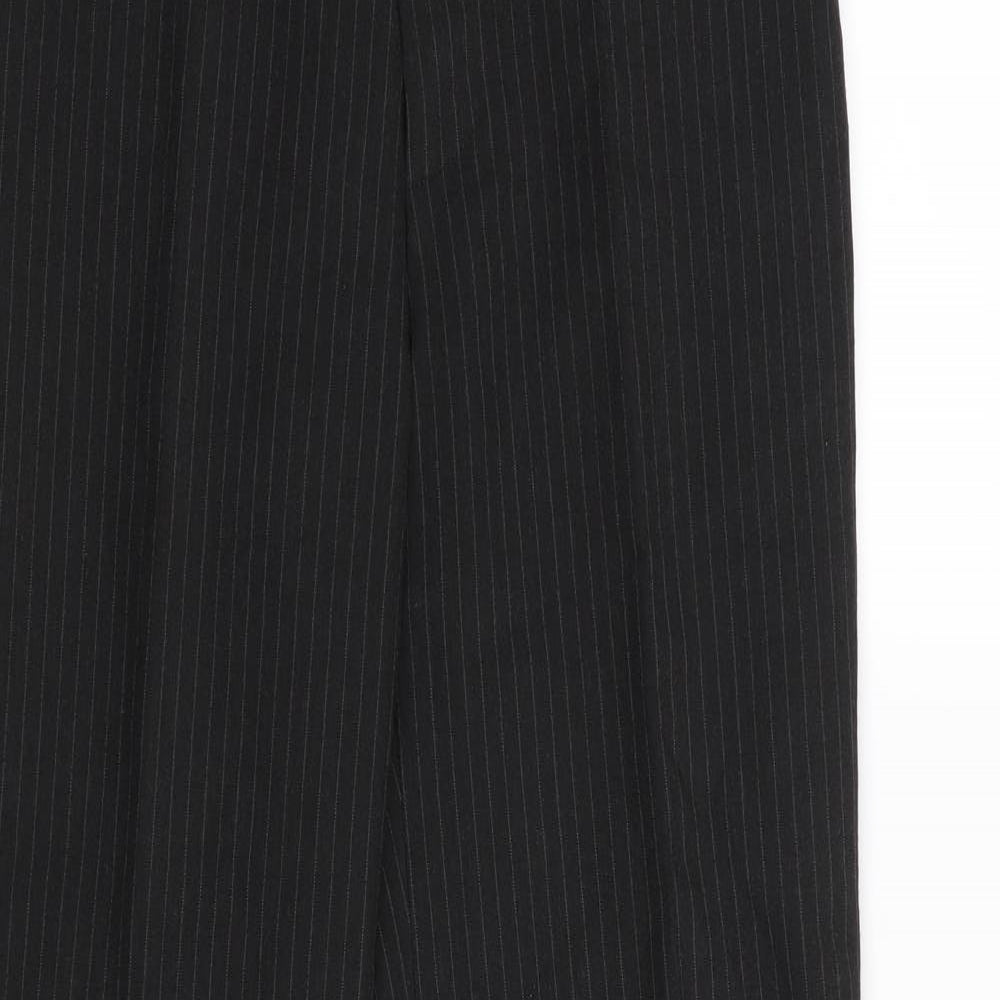 john tailor Mens Black Striped  Trousers  Size 26 in L29 in