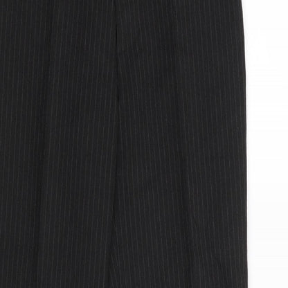 john tailor Mens Black Striped  Trousers  Size 26 in L29 in