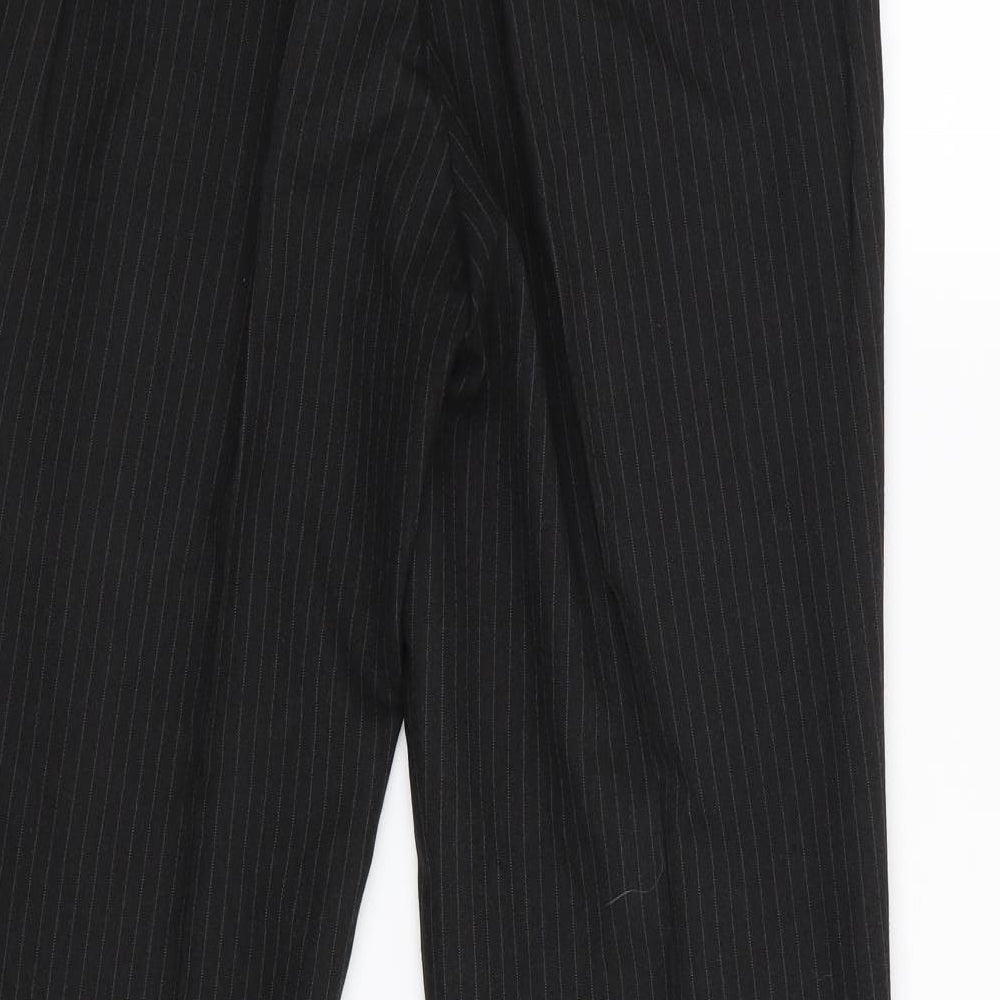 john tailor Mens Black Striped  Trousers  Size 26 in L29 in