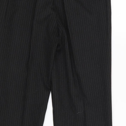 john tailor Mens Black Striped  Trousers  Size 26 in L29 in