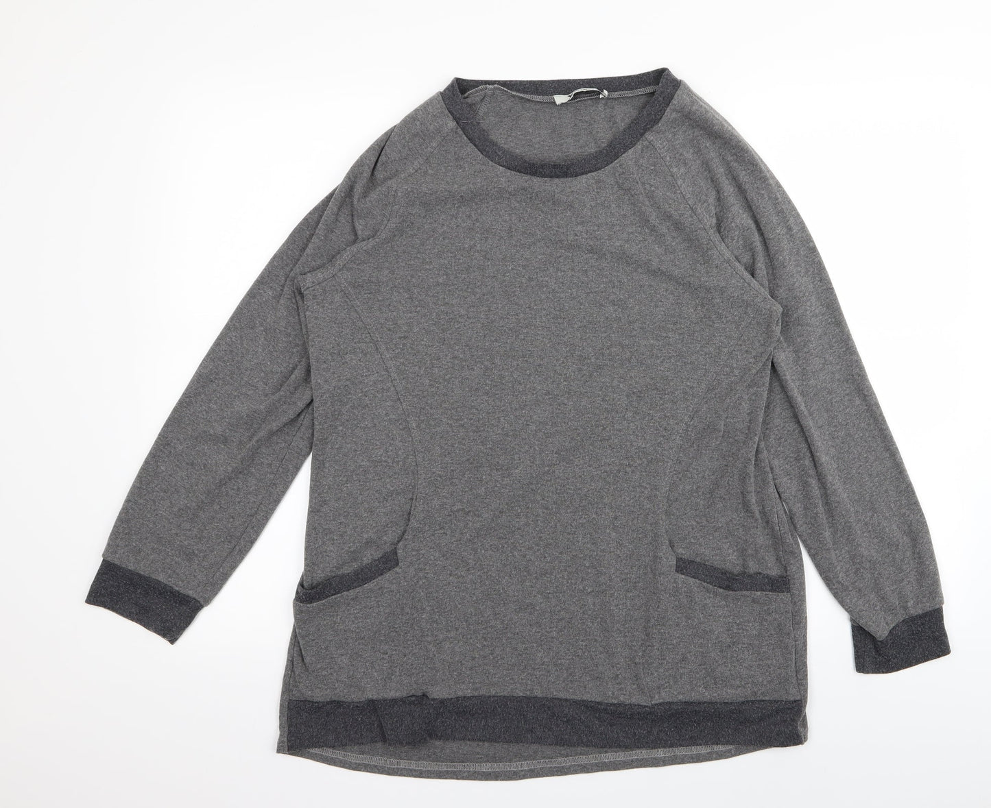 Womens UK Size L Yidarton Grey Basic T-Shirt