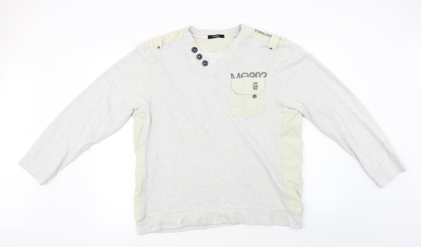 George  Mens Grey   Pullover Jumper Size XL