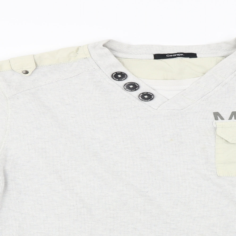 George  Mens Grey   Pullover Jumper Size XL