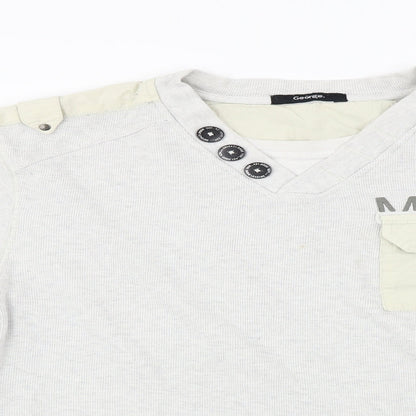 George  Mens Grey   Pullover Jumper Size XL