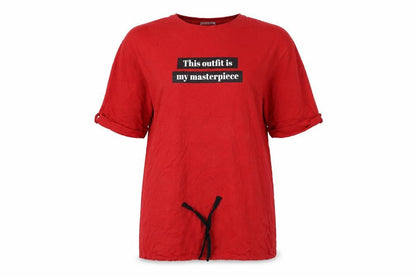 Womens UK Size S Zara Red Basic T-Shirt