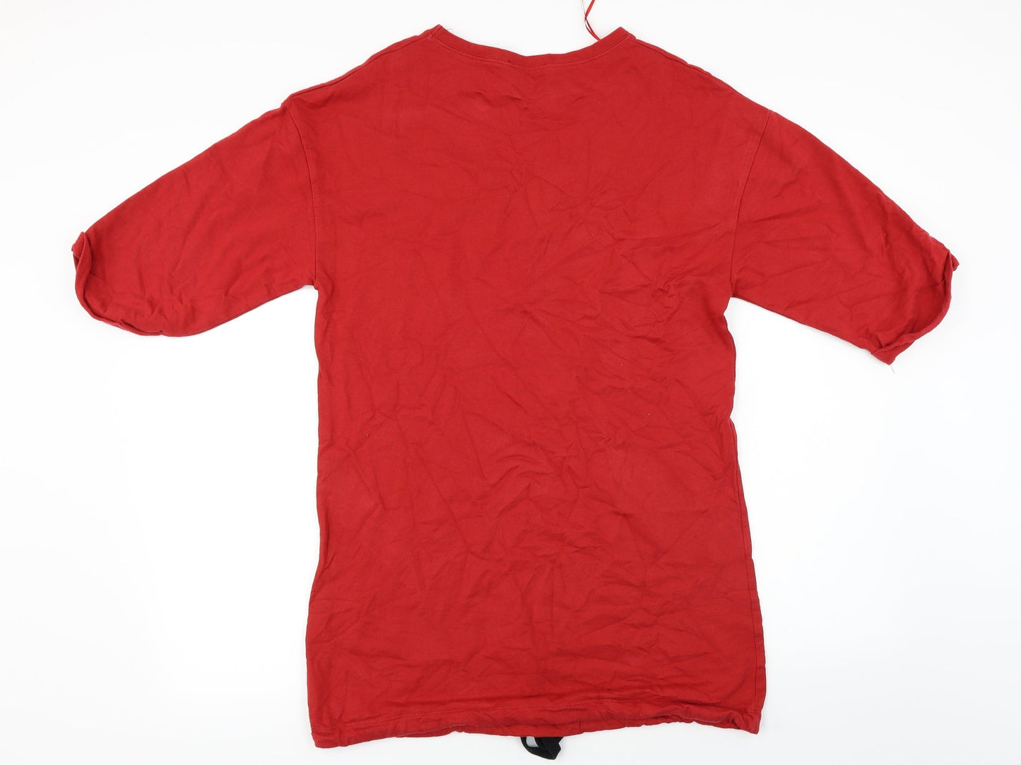 Womens UK Size S Zara Red Basic T-Shirt
