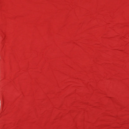 Womens UK Size S Zara Red Basic T-Shirt