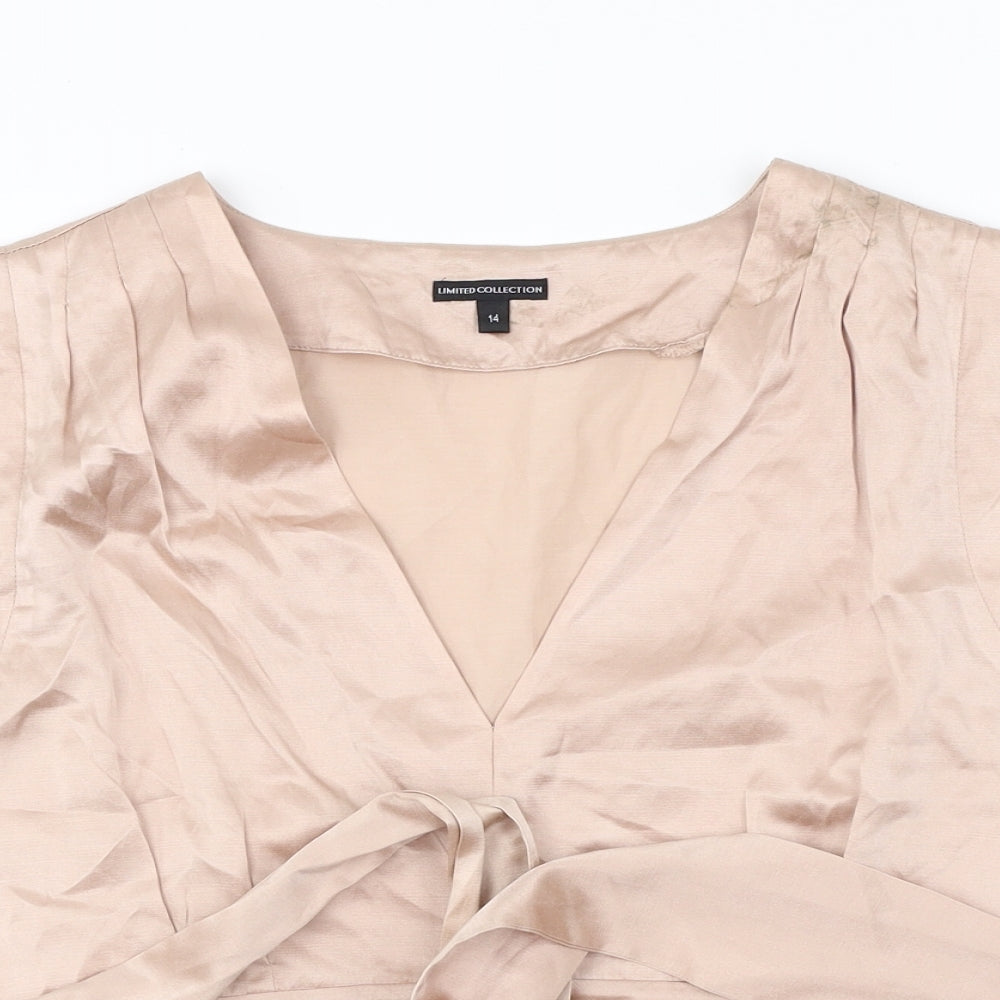 Womens UK Size 14 Limited Collection Pink Basic Blouse