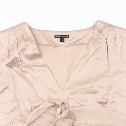 Womens UK Size 14 Limited Collection Pink Basic Blouse