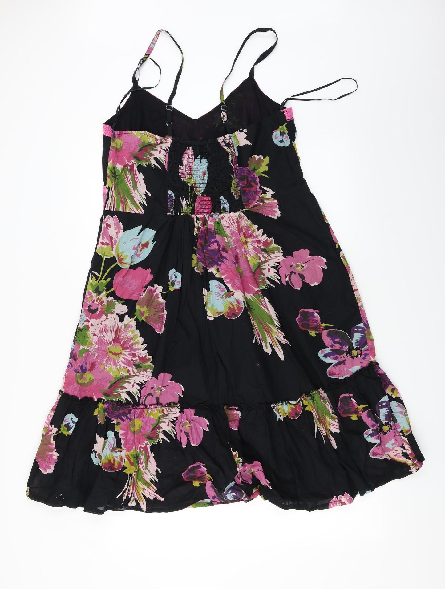 Papaya  Womens Black Floral  Basic Blouse Size 16